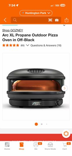 GOZNEY Arc XL Propane Outdoor Pizza Oven in Off-Black