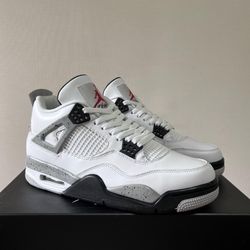 Air Jordan 4 White Cement OG Retro ✅️ Size 9.5 Men's 🆕️ DS Brand New, 100% 🔥🔥🔥 