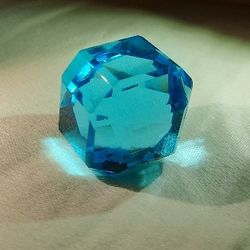 Cyan Topaz Cube