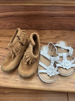Girls size 6 and 7 shoes Minnetonka and Koala
