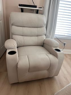 Power lift recliner chair with massage.