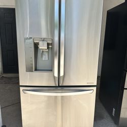 Lg Counter Depth Three Door Stainless Steel Fridge