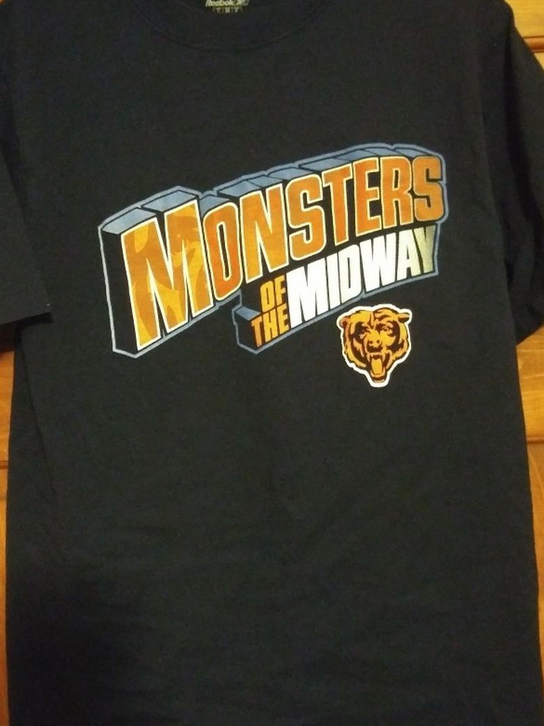 MENS SMALL CHICAGO BEARS MONSTERS OF THE MIDWAY REEBOK SHIRT