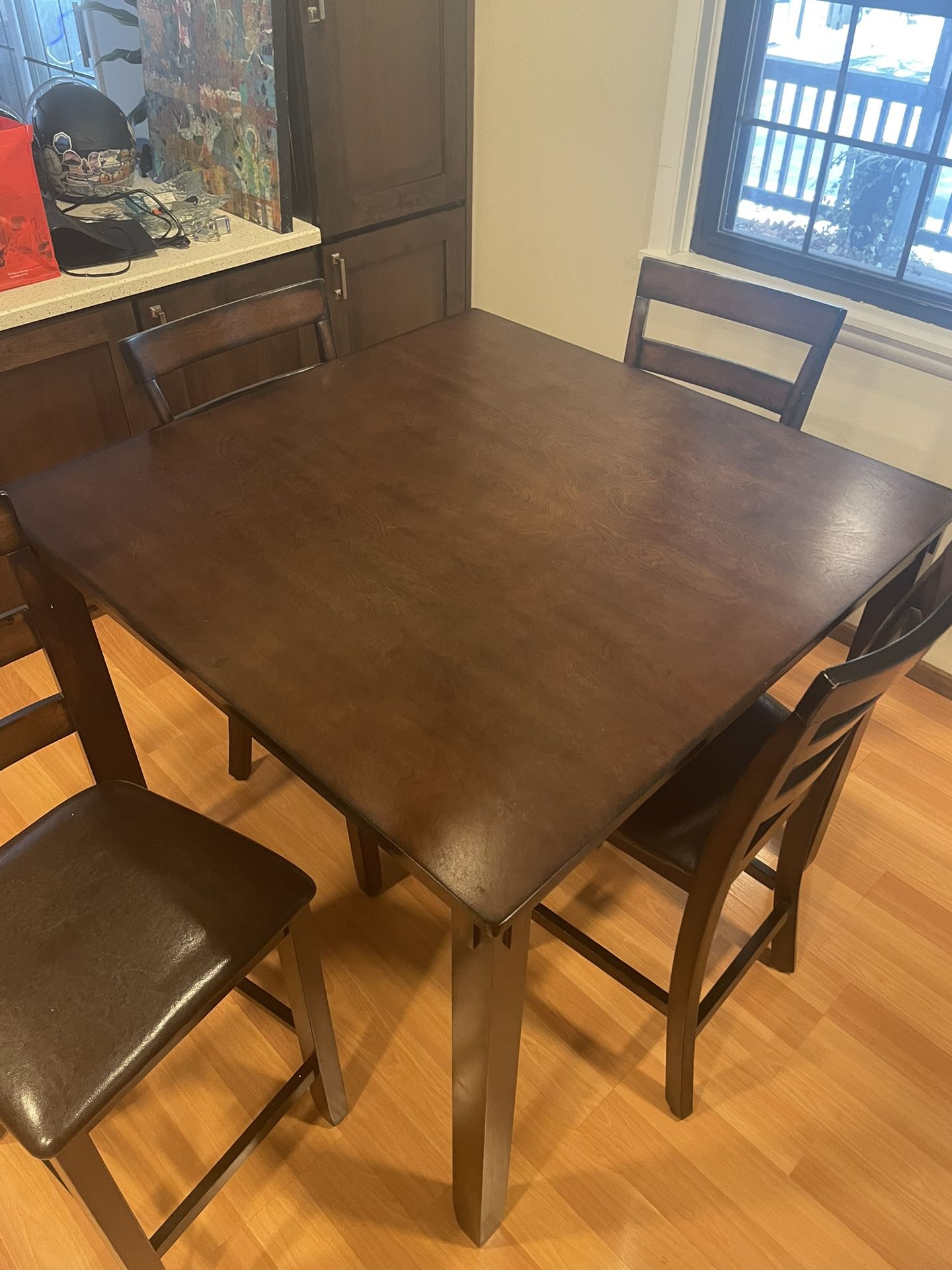 Ashley Dining Set Kitchen Table And Chairs Square Counter Height