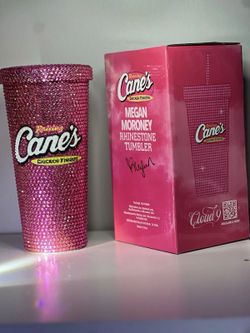 NEW LIMITED EDITION Raising Canes Megan Moroney Pink Cloud 9 Rhinestone Tumbler