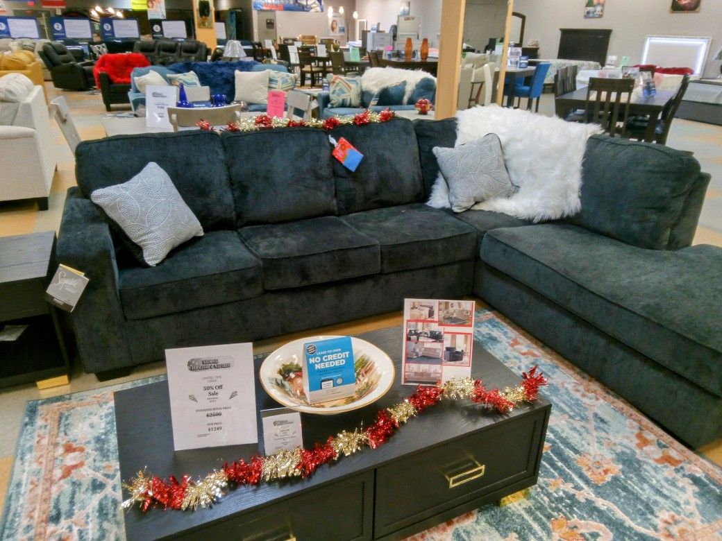 Contemporary Black Sectional Sofa Couch