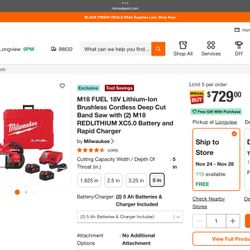 Milwaukee Deep Cut Bandsaw