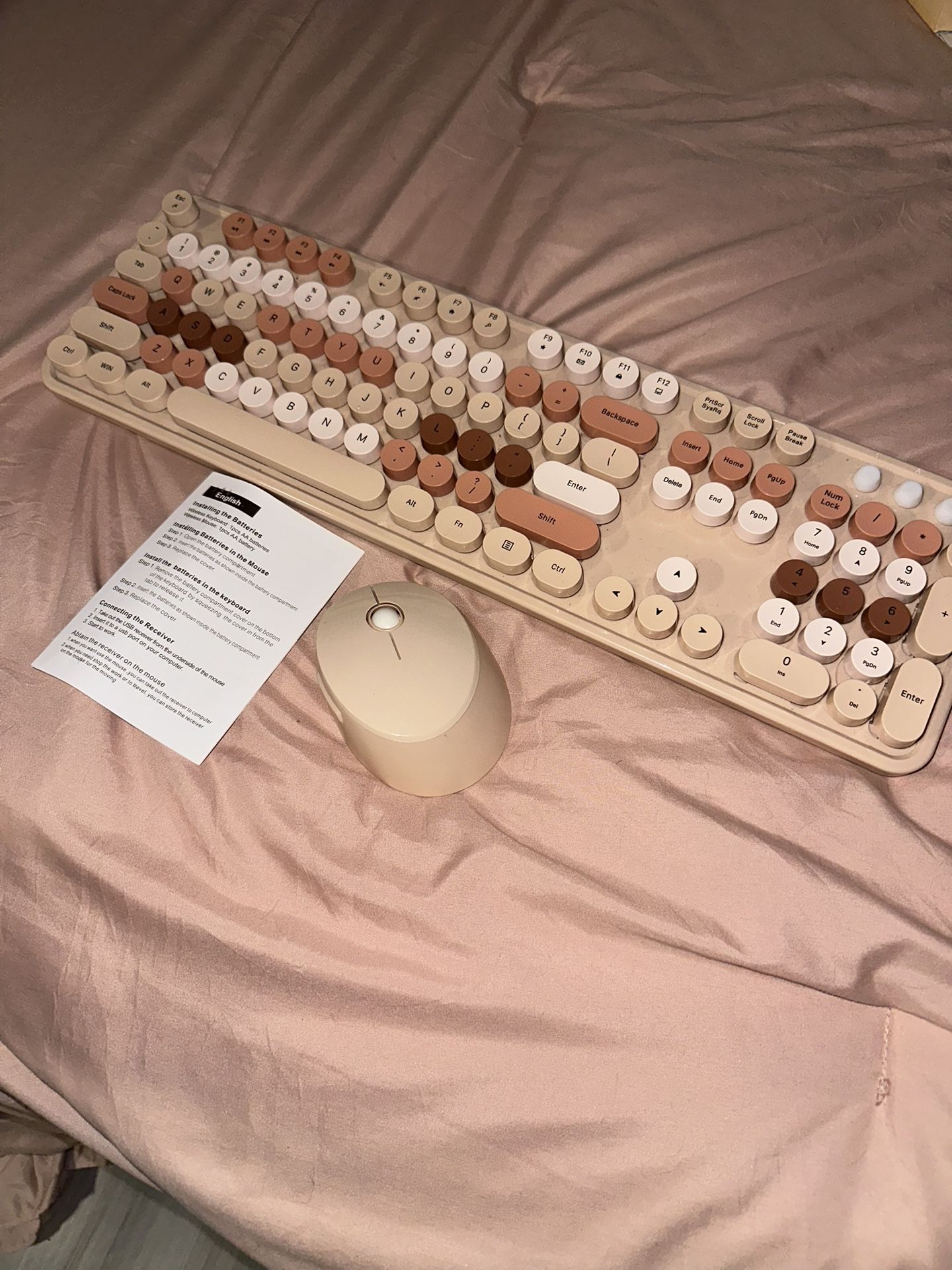 Pink Mouse & Keyboard Set