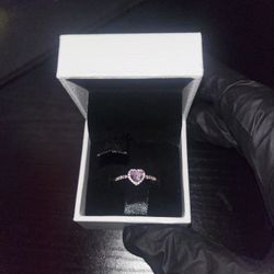 PANDORA ROSE GOLD ELEVATED HEART RING 14k