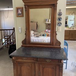 Vintage Dresser With Mirror