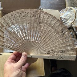 11 Hand Fans And 3 Flowergirl Pedal Baskets