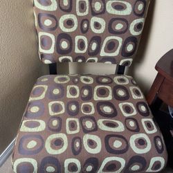 Accent Chair Brown Green