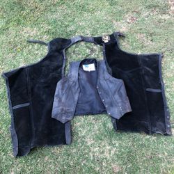 Riding leather chaps