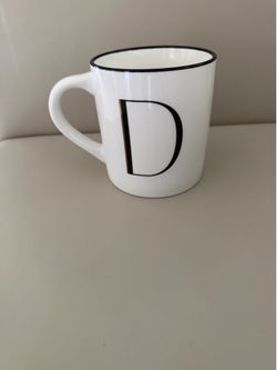 D alphabet stoneware mug
