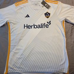 LA Galaxy White Adidas Jersey Mens Size XL $65