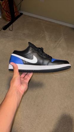 air jordan 1s low dark blue n blac