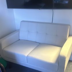 Small Sofa And Leather Chair 