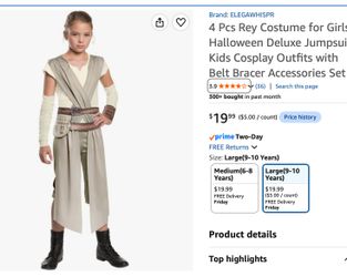 Kids Star Wars Costume