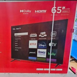 65 TV TCL smart 4K HDTV $55 down on financing free delivery six month warranty