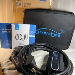 Workersbee WB-SC-AC1.0-32AS2 Black NEMA 14-50 Plug Level 2 EV Charger 25 ft