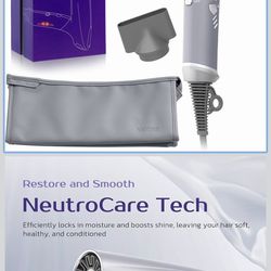 VENTRIS 1400W High-Speed Ionic Hair Dryer, Fast-Drying Lightweight Low-Noise Blow Dryer with Magnetic Diffuser & Concentrator, Cold Shot Button, Blitz