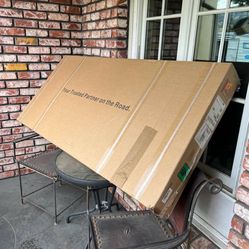 Cardboard box on porch