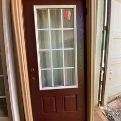 New Fiber glass door 36x80 38x82 with the frame.