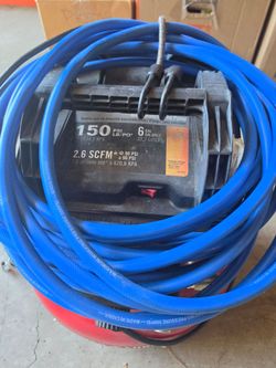 Air compressor 6 gal. 50'hose.