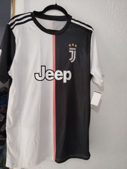 Juventus Home Soccer Jersey Black White Jeep #4 Adult