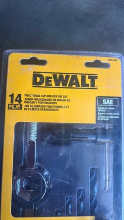 Fractional tap and hex die set 14 pc