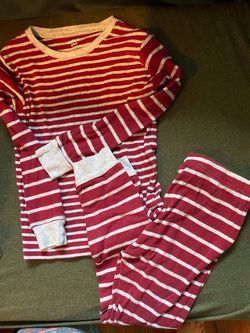 Carters Maroon Striped Pjs Size 6