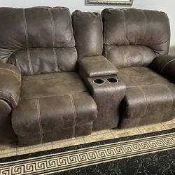 Nice Double Recliner Loveseat 