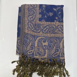 New | Royal Blue Pashmina Shawl
