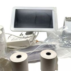 Clover Station C100. White POS System Monitor/ Receipt Printer