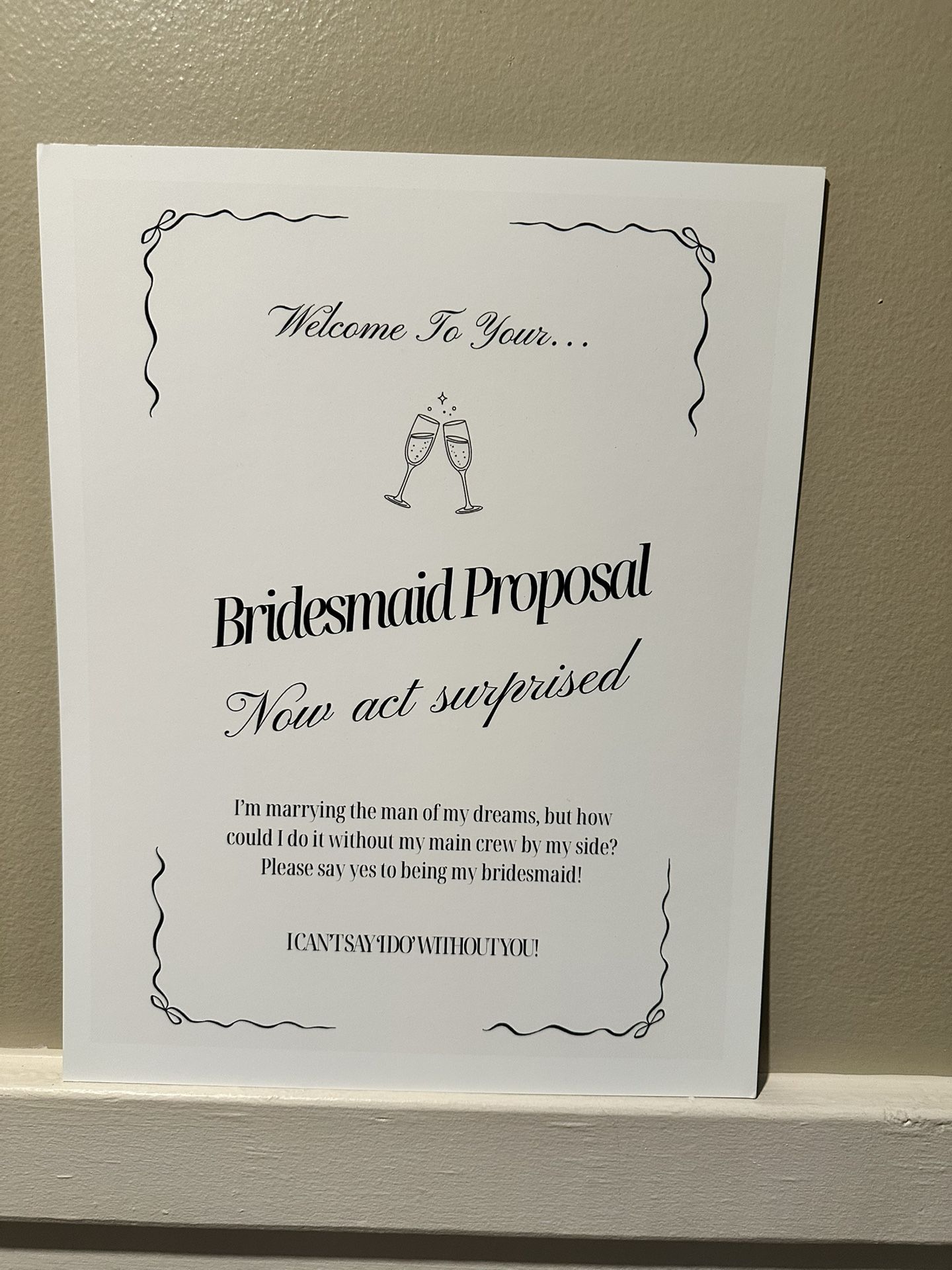 Bridesmaid Proposal Board