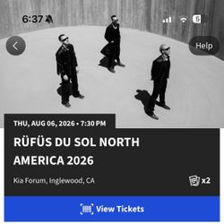 (2) Rufus du Sol Tickets