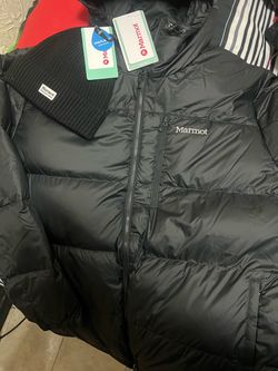 Marmot Black Puffer Jacket & Match Hat with Tags