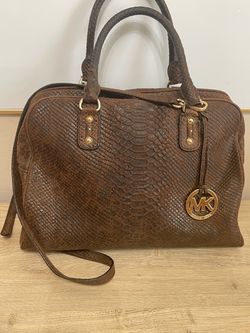Michael Kors Christina Snake Embossed Large Purse