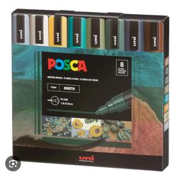 POSCA 8Pack Earth Tones Medium Tip —Brand New