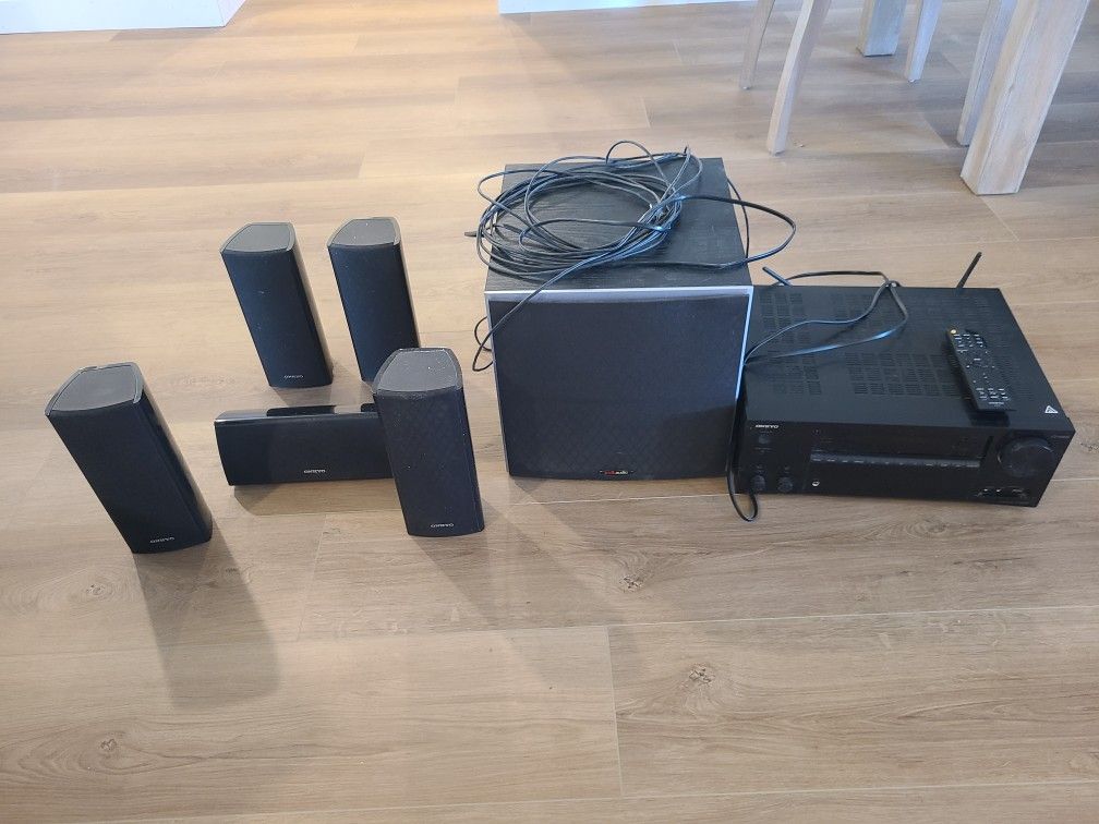 Onkyo and Polk Surround Sound 5.1 System
