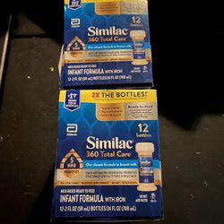 Similac 360 Total Care Non-GMO Ready to Feed Infant Formula Bottles - 2 fl oz 