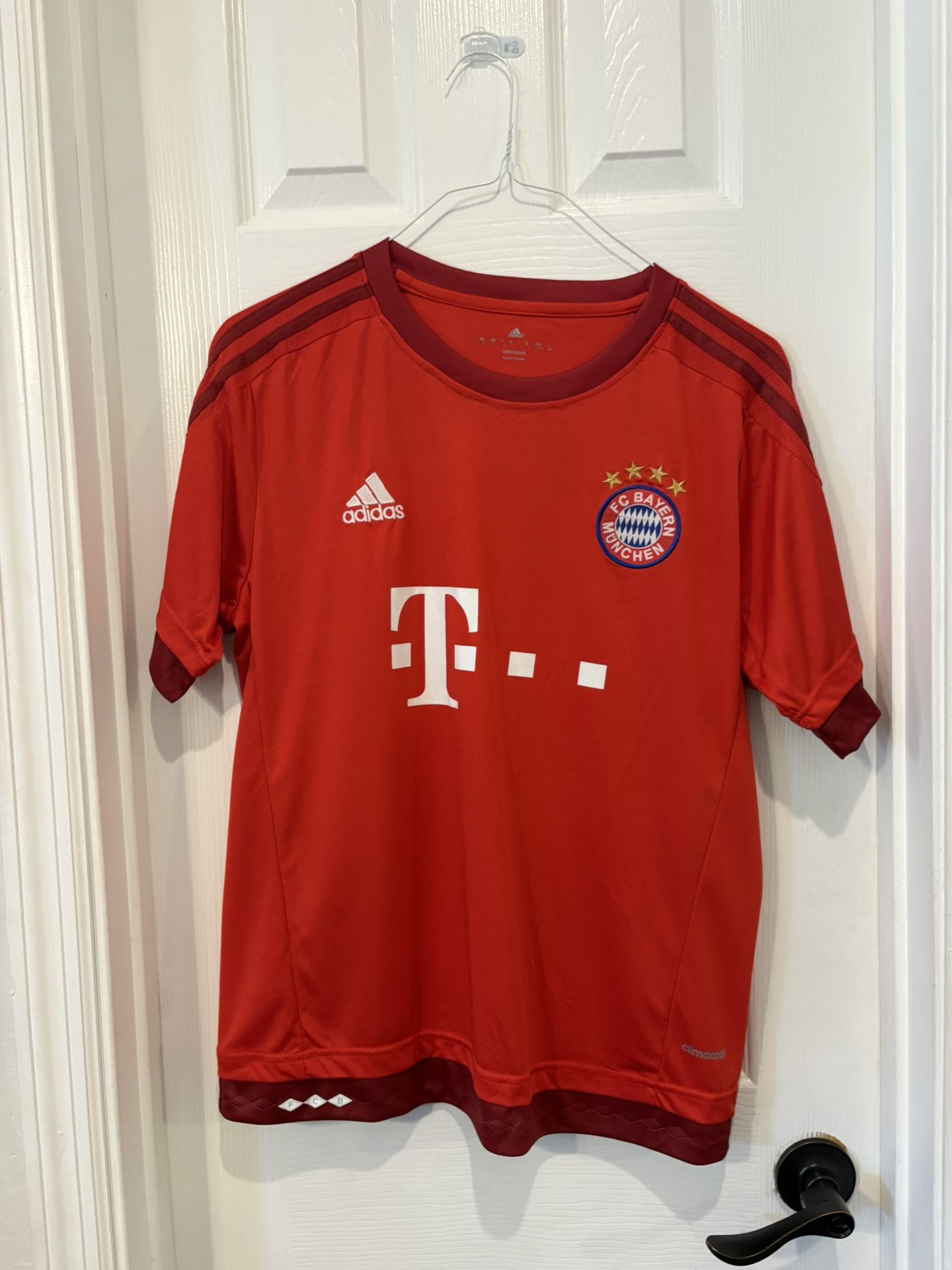🏆 BNWT Bayern Munich 2015-2016 Adidas Home Jersey Men’s L Red Authentic ClimaCool