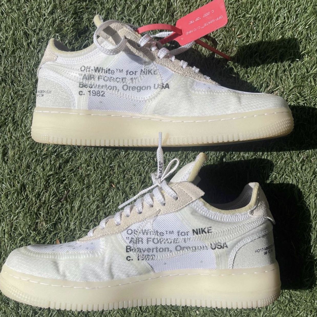 Off-White Nike Air Force 1 Low White OG Box and Receipt From 