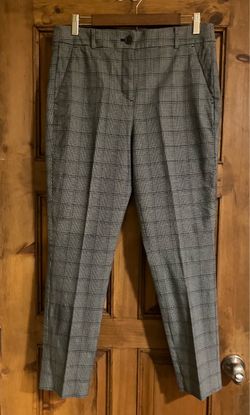 LOFT High Waist Curvy Skinny Plaid Pants Size 10