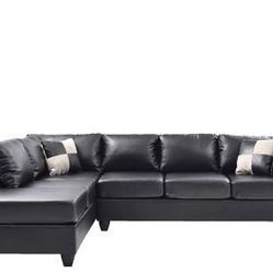 Sectional Sofa Black Raymour &  Flanigan 