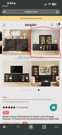 New 4 piece Cabinet & Hutch