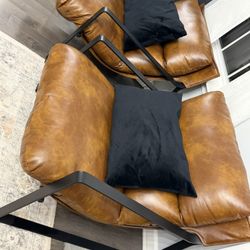 Brown Leather Chairs 