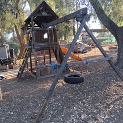 Swing Set Playhouse 