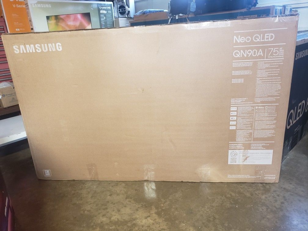 Tv Samsung 75", Q90A, 2021 Model, 240 Refresh Rate, HDR, Slim, Alexa, Google, Excellent