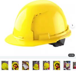 Milwaukee BOLT Yellow Type 1 Class C Front Brim Vented Hard Hat w/4 Point Racheting Suspension